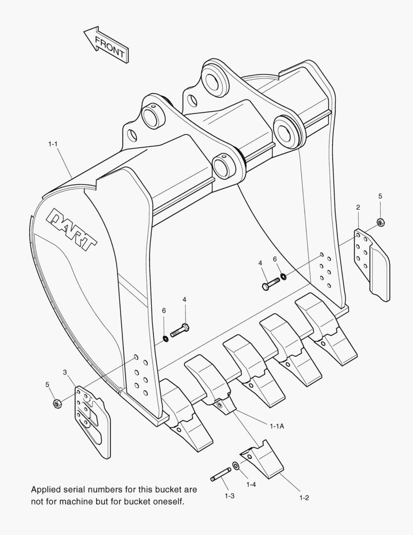 Спецтехника 6240 BUCKET-2.05mВі(60`)-SIDE PIN