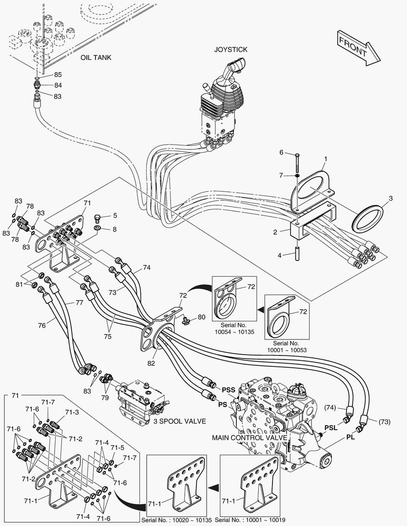 ТРУБОПРОВОД СЕРВОУПРАВЛЕНИЯ - 3-Й РЫЧАГ