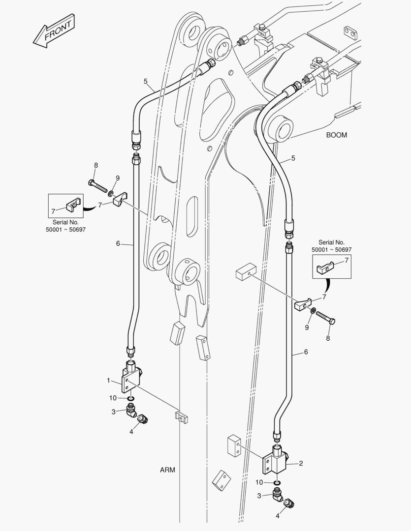 ГИДРОСИСТЕМА РУКОЯТИ - ВРАЩАЮЩИЙСЯ(РУКОЯТЬ 1.9 м)