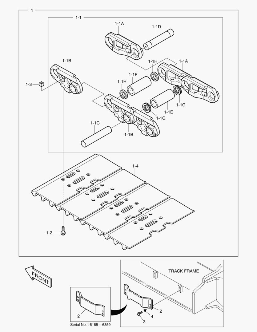 2191 TRACK SHOE ASS`Y - 600G [6185~]
