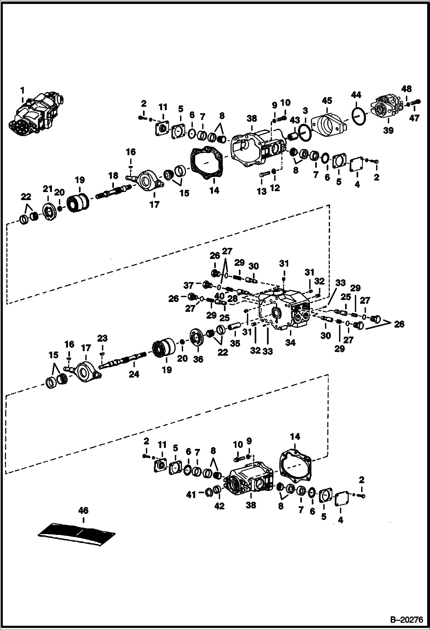 ГИДРОСТАТИЧЕСКИЙ НАСОС (СЕРИЙНЫЙ НОМЕР 13888 И ВЫШЕ)