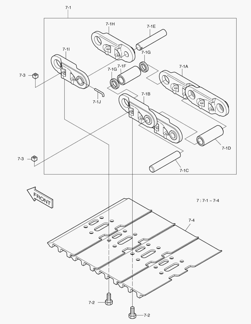 БАШМАК ГУСЕНИЦЫ В СБОРЕ-600G