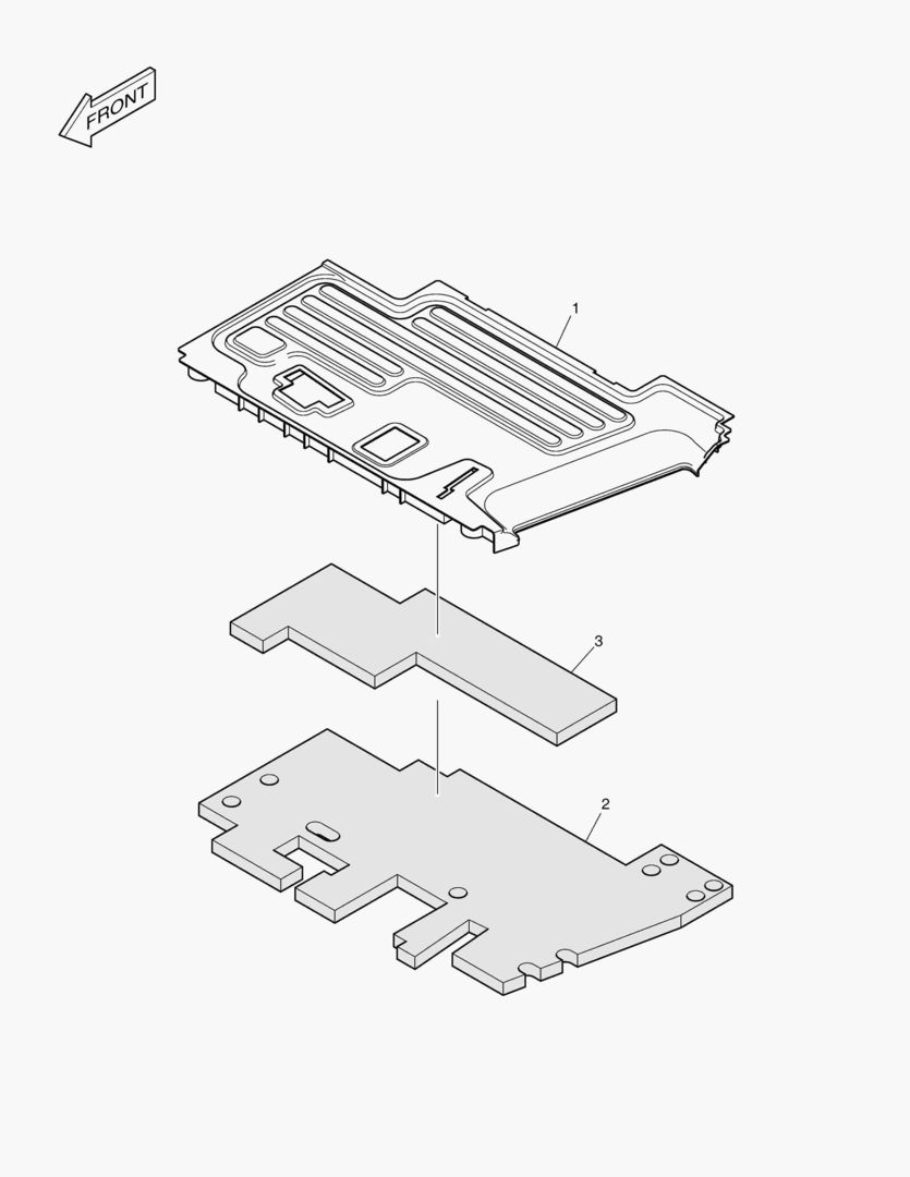 КОВРИК НА ПОЛУ КУЗОВА - КАБИНА