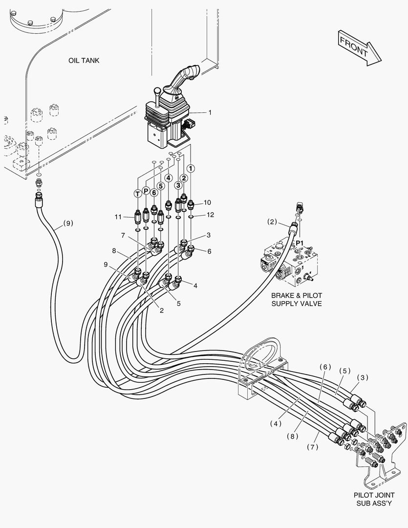ТРУБОПРОВОД СЕРВОУПРАВЛЕНИЯ - ДЖОЙСТИК