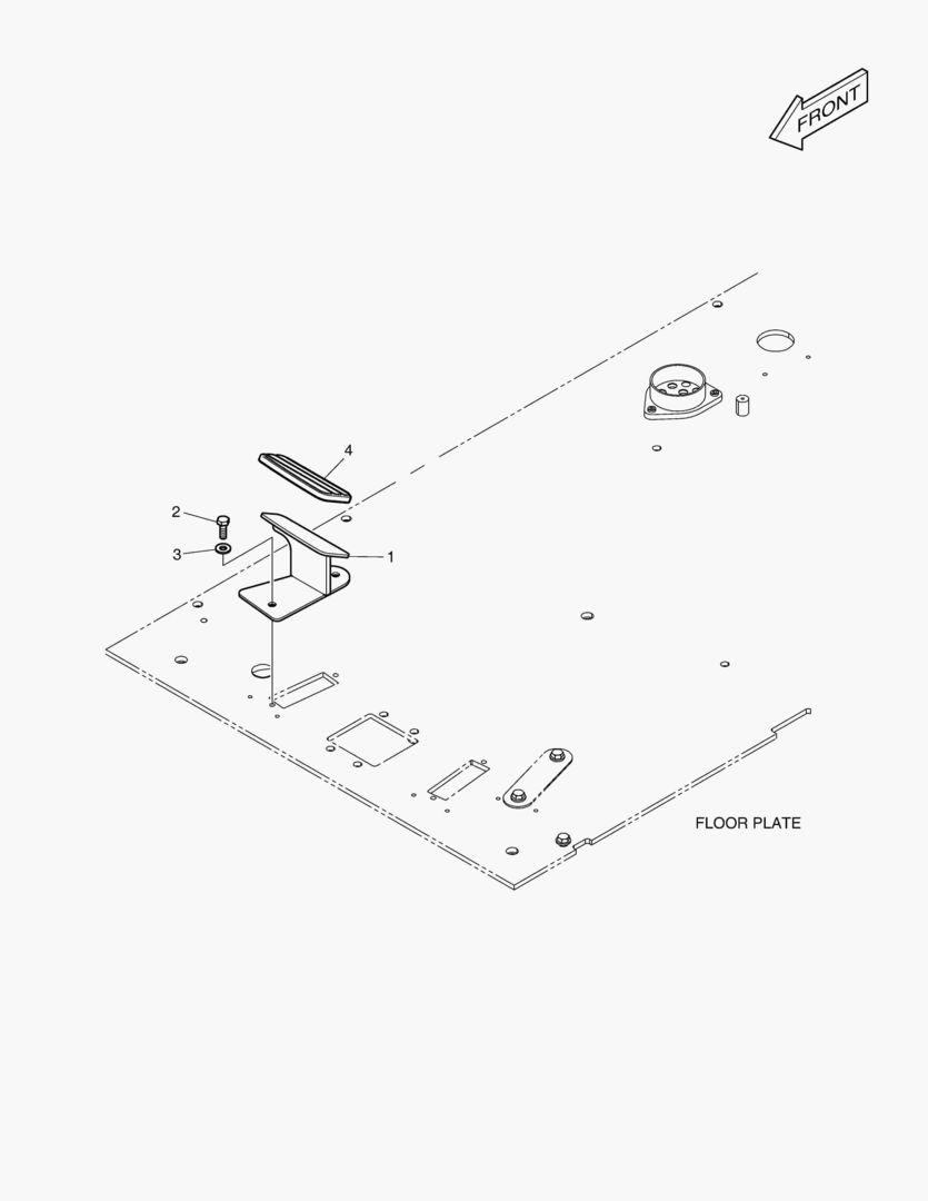 ПОДСТАВКА ДЛЯ НОГ - ПРАВОСТОРОННИЙ