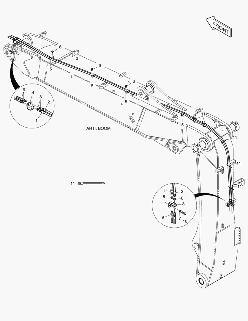7240 ARTI. BOOM PIPING - QUICK CLAMP