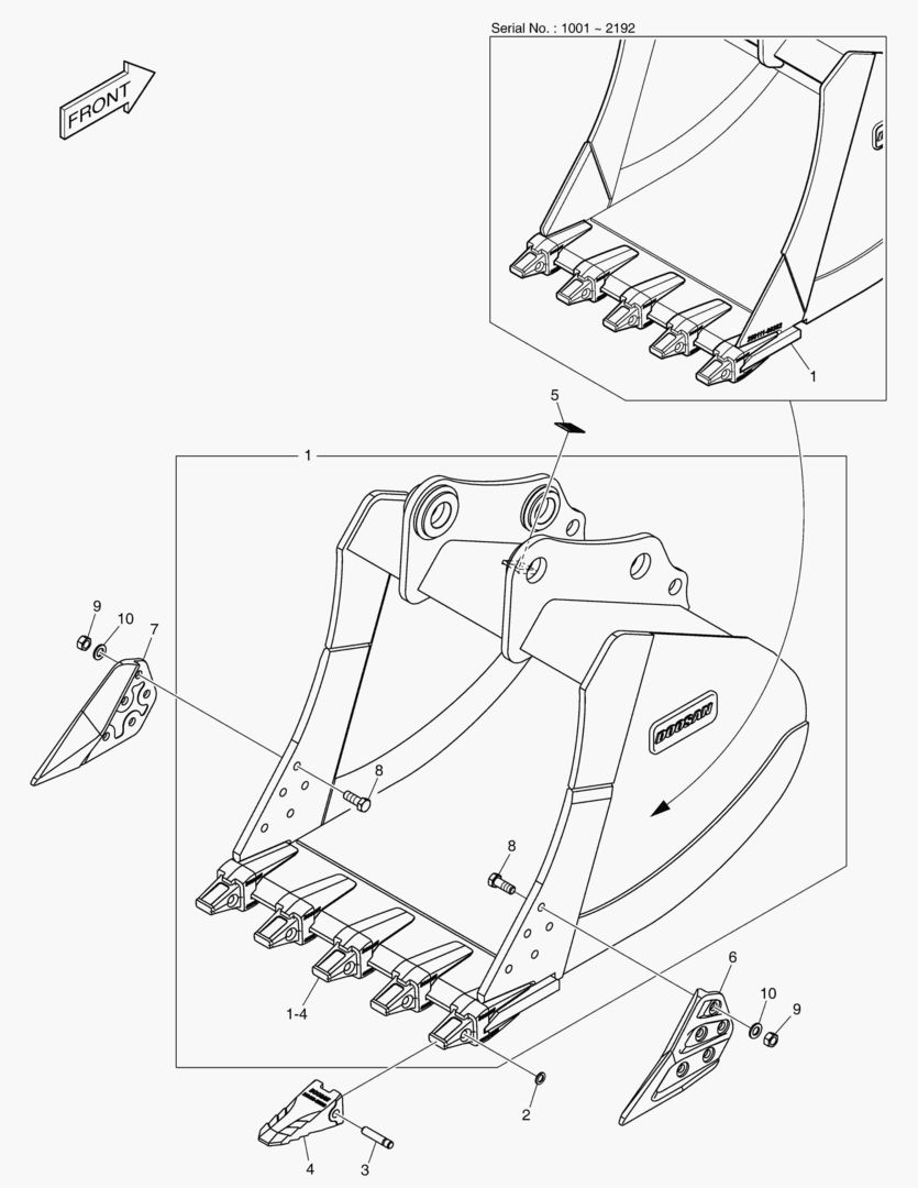 7400 BUCKET ASSВґY - 0.92mВі - H CLASS