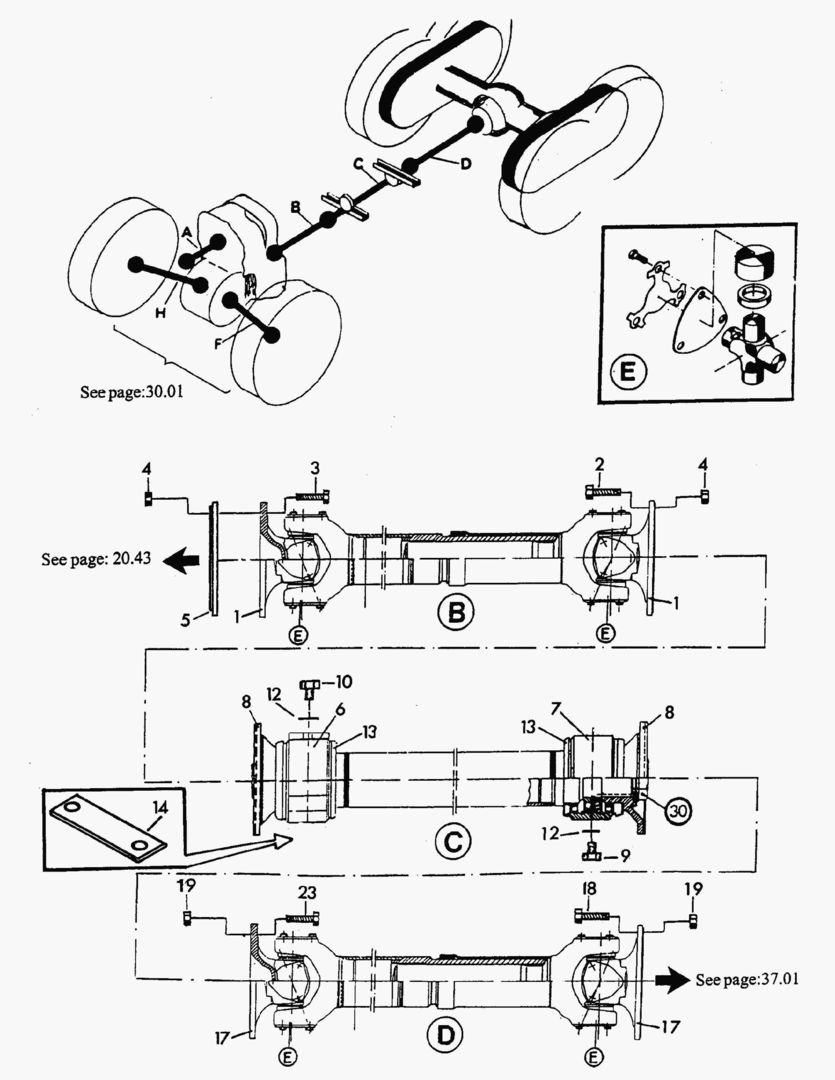 G035-1 INTERMEDIATE SHAFTS; REAR VEHICLE