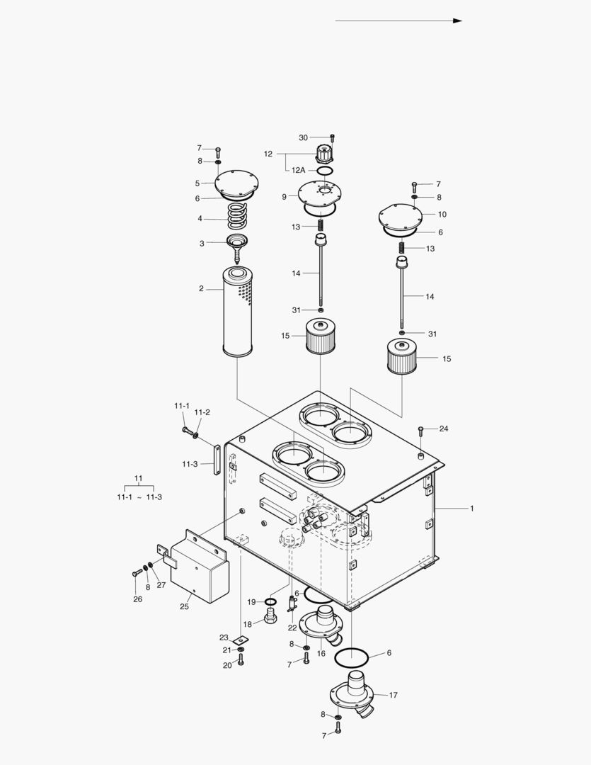 1121 HYDRAULIC OIL TANK [1303~]