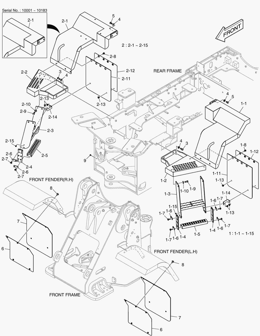 Схема 5320 FENDER & LADDER - MUD GUARD