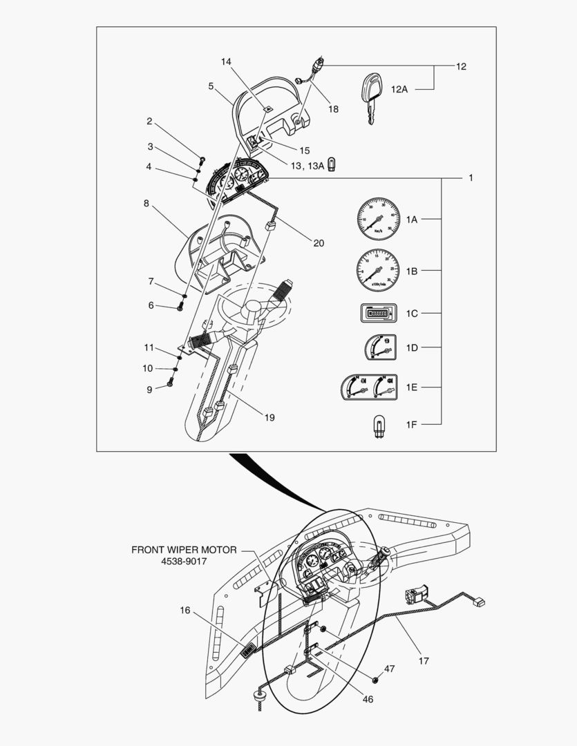 ЭЛЕКТРИЧЕСКИЕ ЗАПЧАСТИ(1) - ИЗМЕРИТЕЛЬНАЯ ПРИБОРНАЯ ПАНЕЛЬ