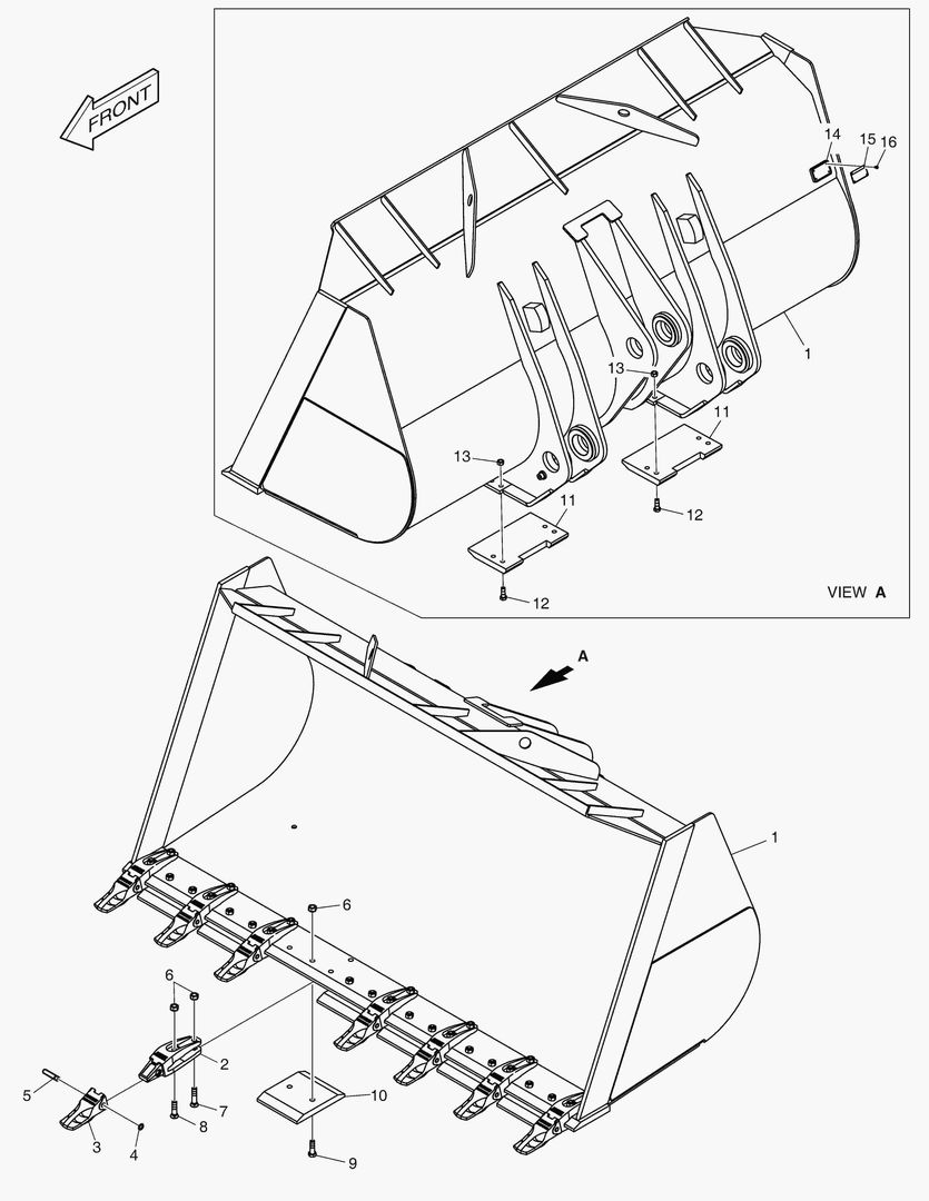 5490 BUCKET - 5.7гЋҐ TOOTH(SEGMENT EDGE)