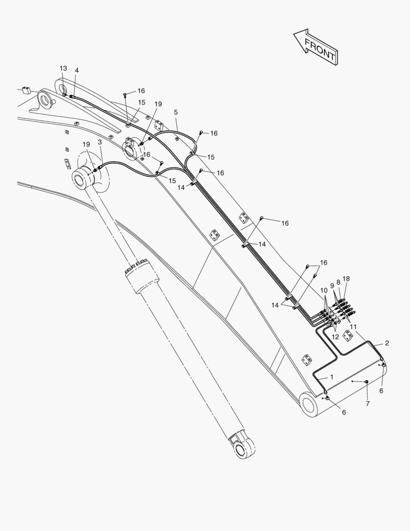 ПЕРЕДНИЙ ТРУБОПРОВОД СМАЗОЧНОЙ СИСТЕМЫ