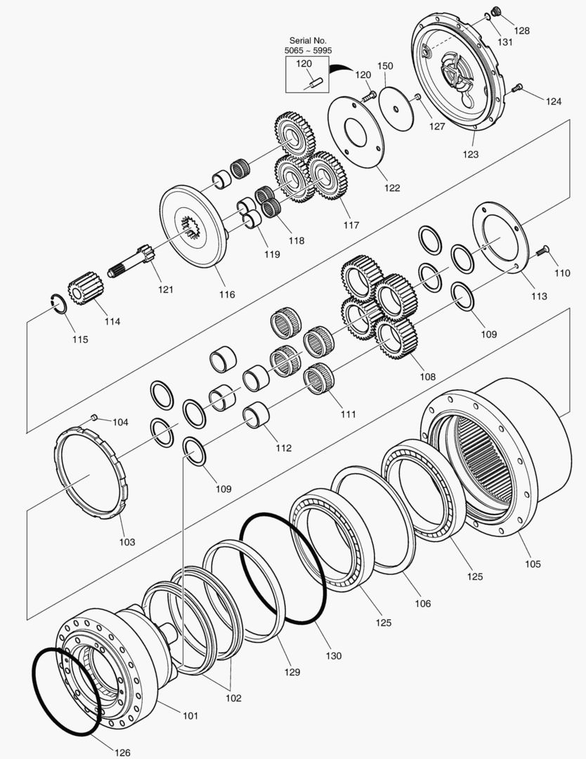 Спецтехника 4161 TRAVEL REDUCTION GEAR [5065~6174] - главное фото