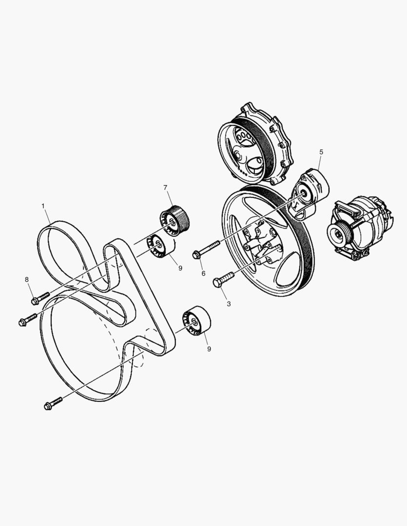 041 BELT TRANSMISSION,COOLANT PUMP