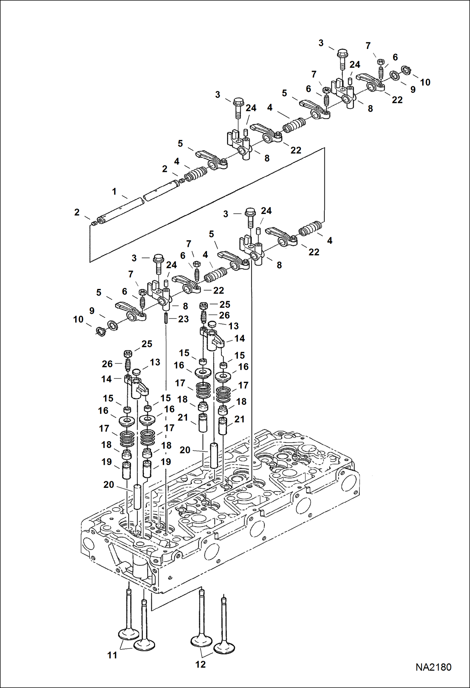 КЛАПАН И КОРОМЫСЛО КЛАПАНА (KUBOTA)