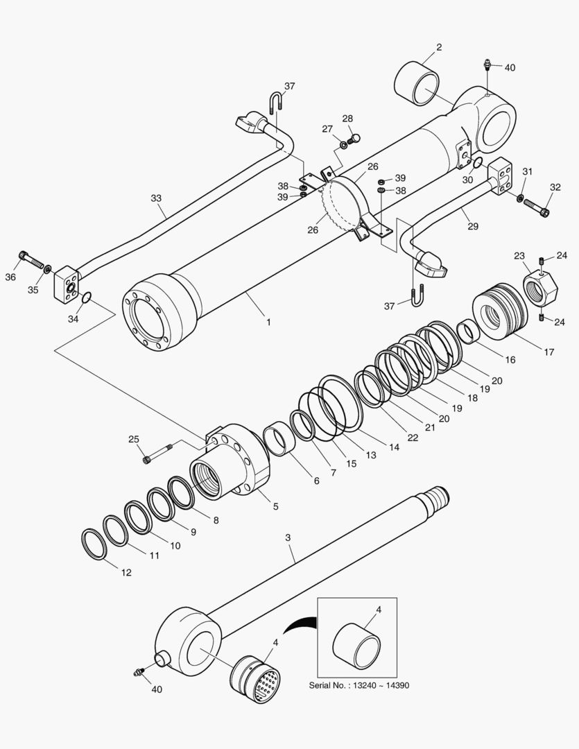 4300 BUCKET CYLINDER - ARM 6.2m [13240~18443]