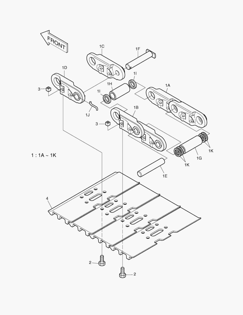 2150 TRACK SHOE ASS`Y-600G [1001~10552]