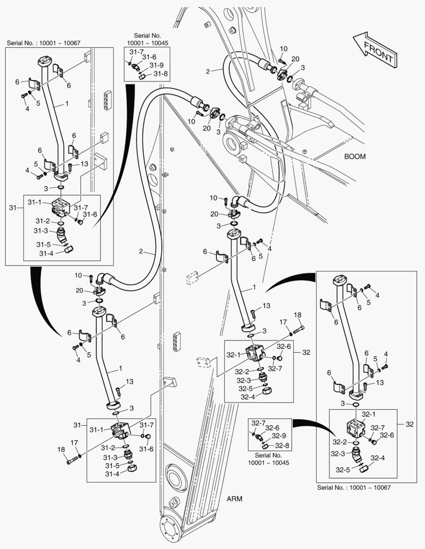 6800 ARM PIPING - ONE & TWO WAY(ARM 3.95m)