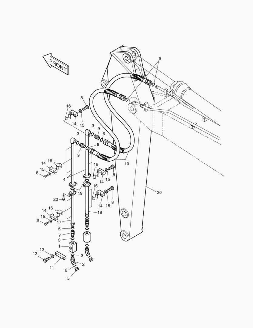 Спецтехника 6480 ARM PIPING-ARM 8.0m(ONE & TWO WAY)