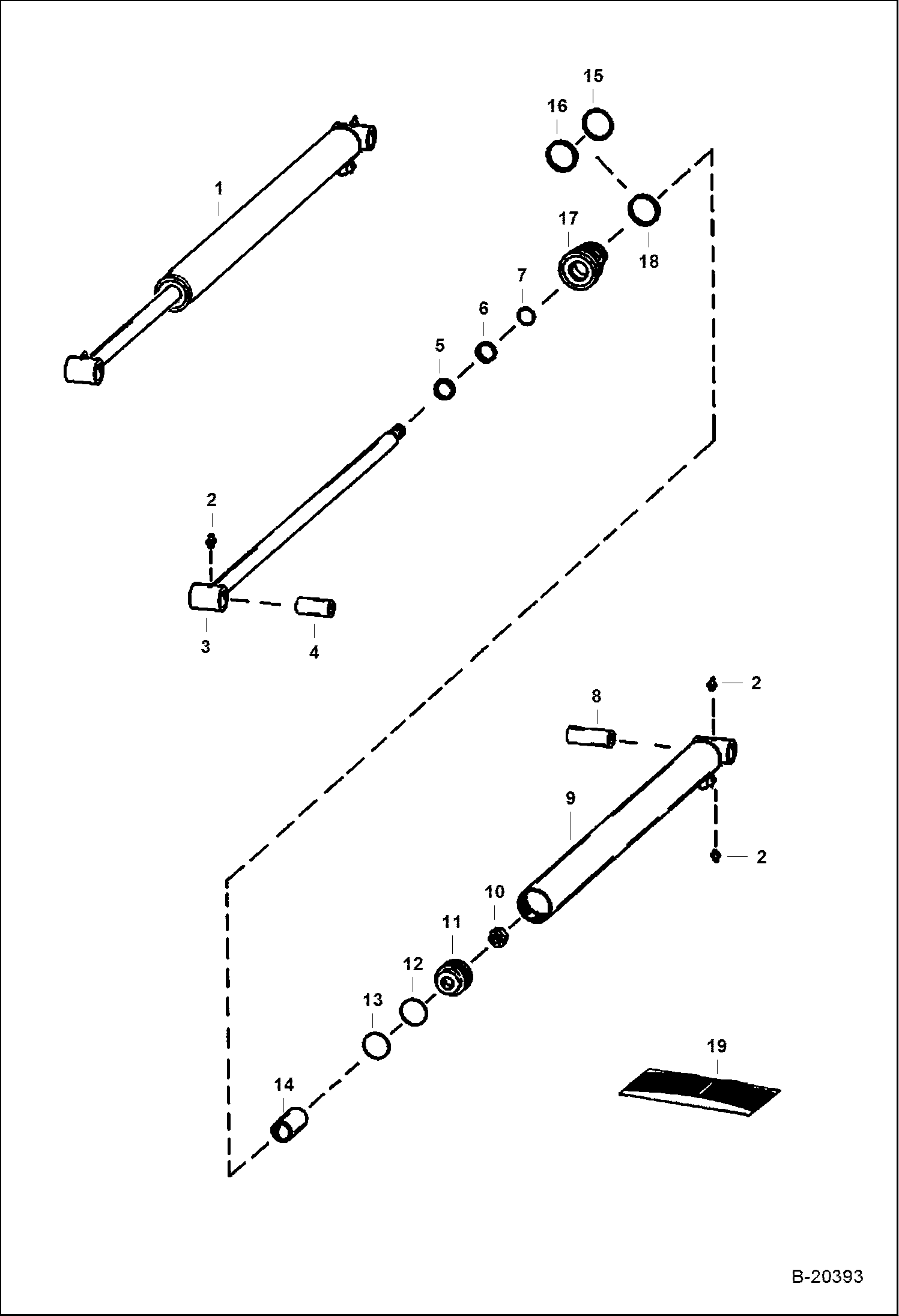 ГИДРОЦИЛИНДР ПОДЪЕМА (С ПРИВАРЕННОЙ ТРУБКОЙ)