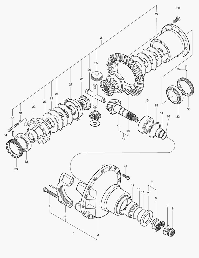 ЗАДНИИ ШЕСТЕРНИ ДИФФЕРЕНЦИАЛА-ОПЦИЯ
