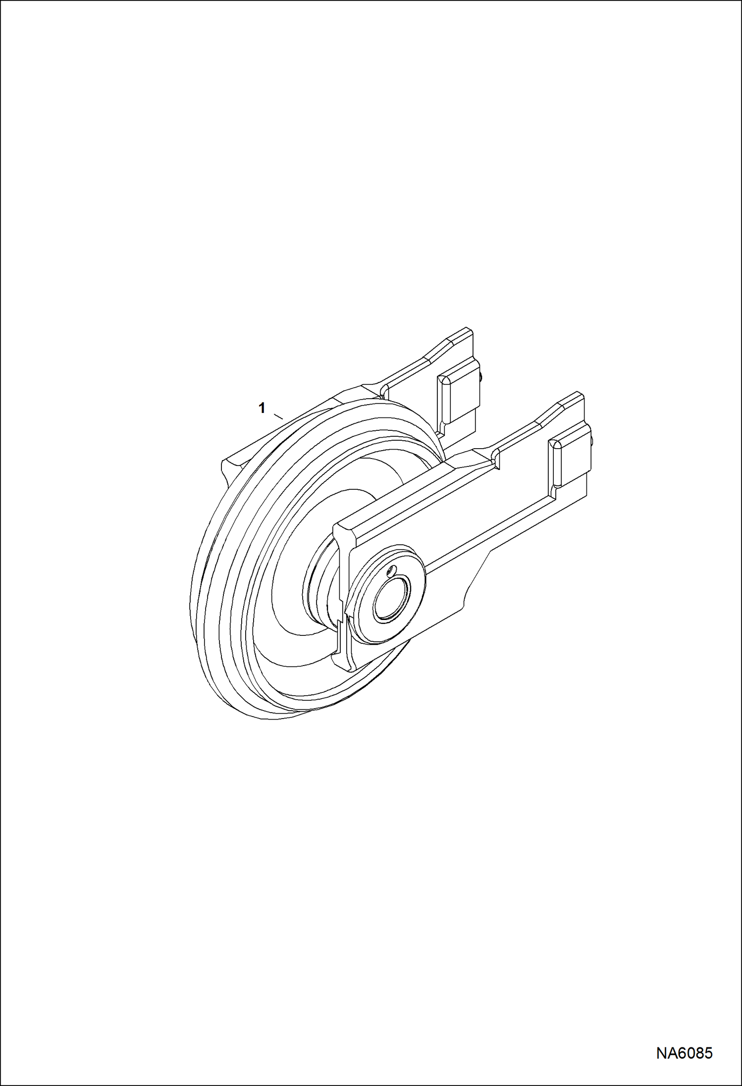 ПЕРЕДНЕЕ НАТЯЖНОЕ КОЛЕСО (БЕЗ ОТВЕРСТИЯ В НАТЯЖНОМ КОЛЕСЕ)