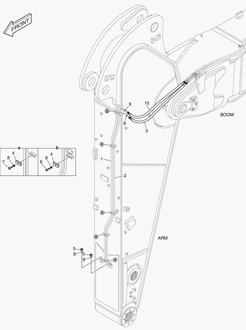6300 ARM PIPING - QUICK CLAMP(ARM 2.9m)