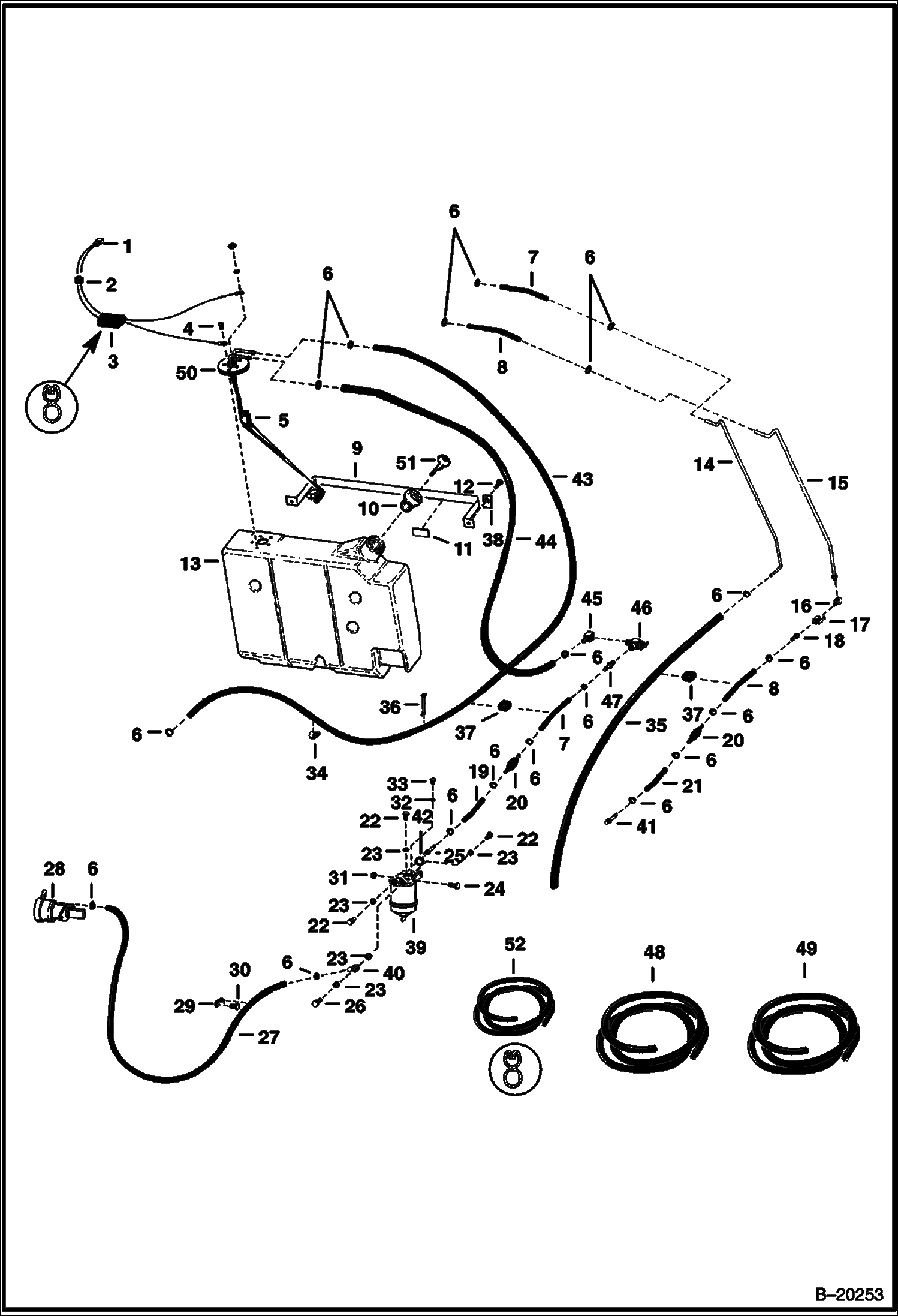 СИСТЕМА ПОДАЧИ ТОПЛИВА (СЕРИЙНЫЙ НОМЕР 16124 И НИЖЕ)