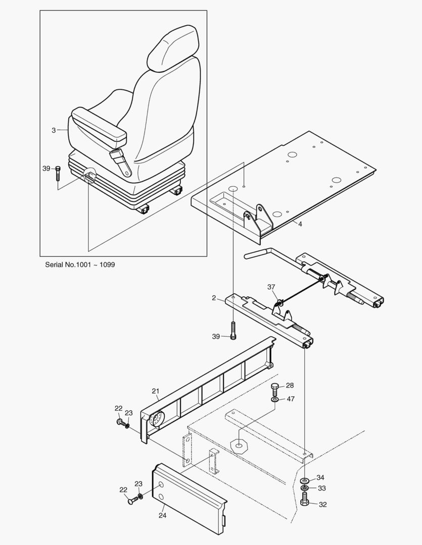 1400 SEAT & ELECTRIC BOX