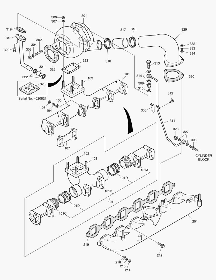 013 INTAKE & EXHAUST MANIFOLD