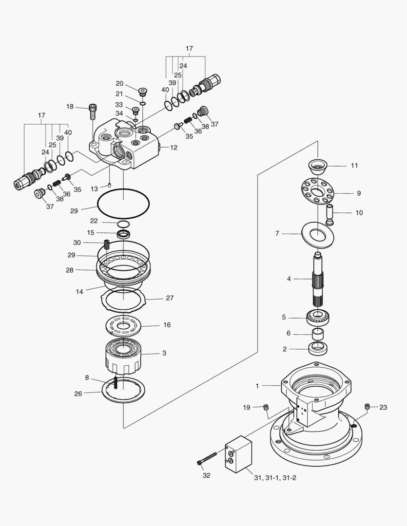 ГИДРОМОТОР ПОВОРОТА ПЛАТФОРМЫ