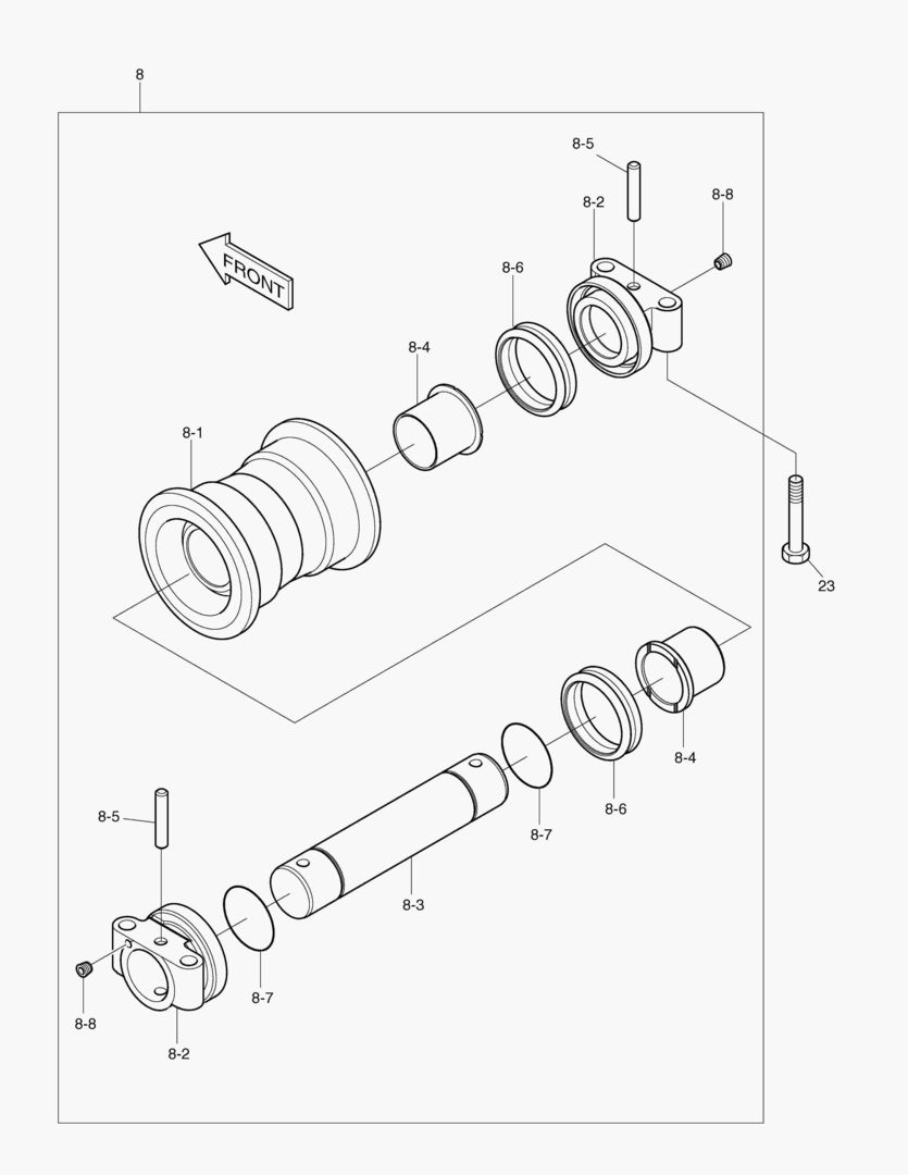 2150 LOWER ROLLER [5001 ~9130]