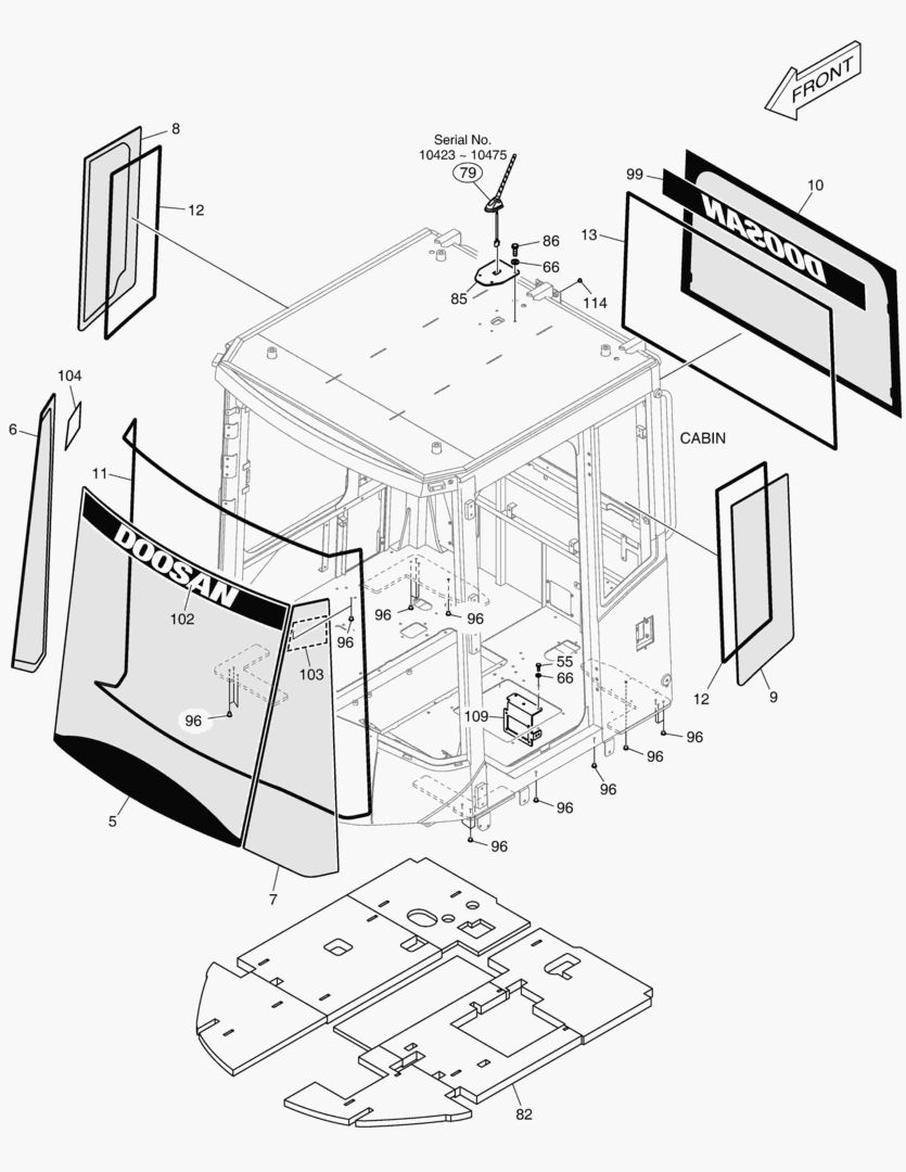 5760 CABIN(6) - GLASS(WITHOUT ROOF)
