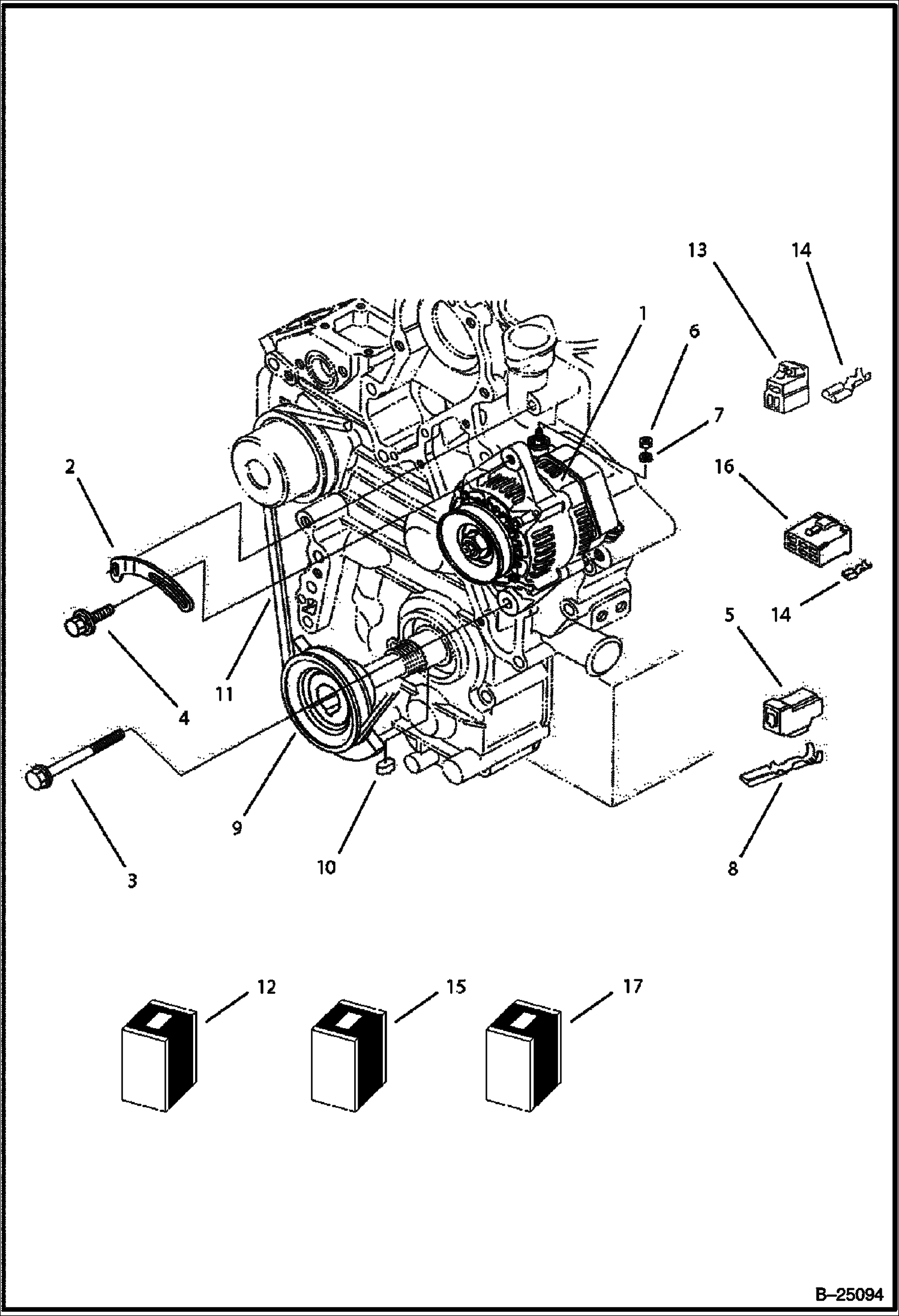 ГЕНЕРАТОР ПЕРЕМЕННОГО ТОКА И ШКИВ TIER II 5732 11001 И ВЫШЕ