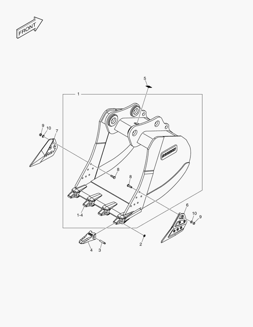 6830 BUCKET ASS`Y - 1.64mВі - H CLASS