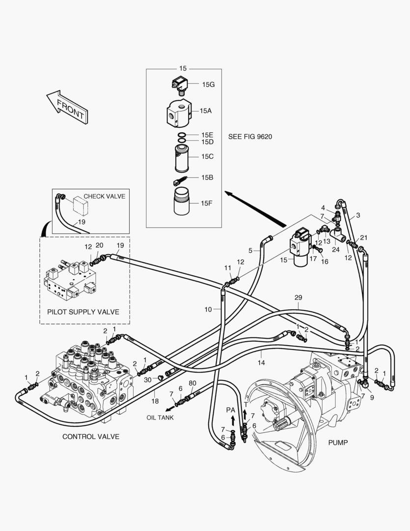 ТРУБОПРОВОД СЕРВОУПРАВЛЕНИЯ(6)-DX22