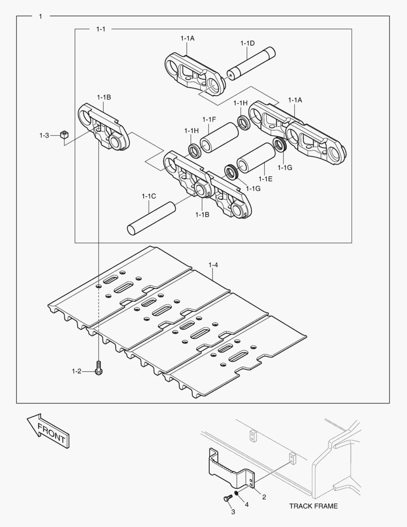 БАШМАК ГУСЕНИЦЫ В СБОРЕ - 700G