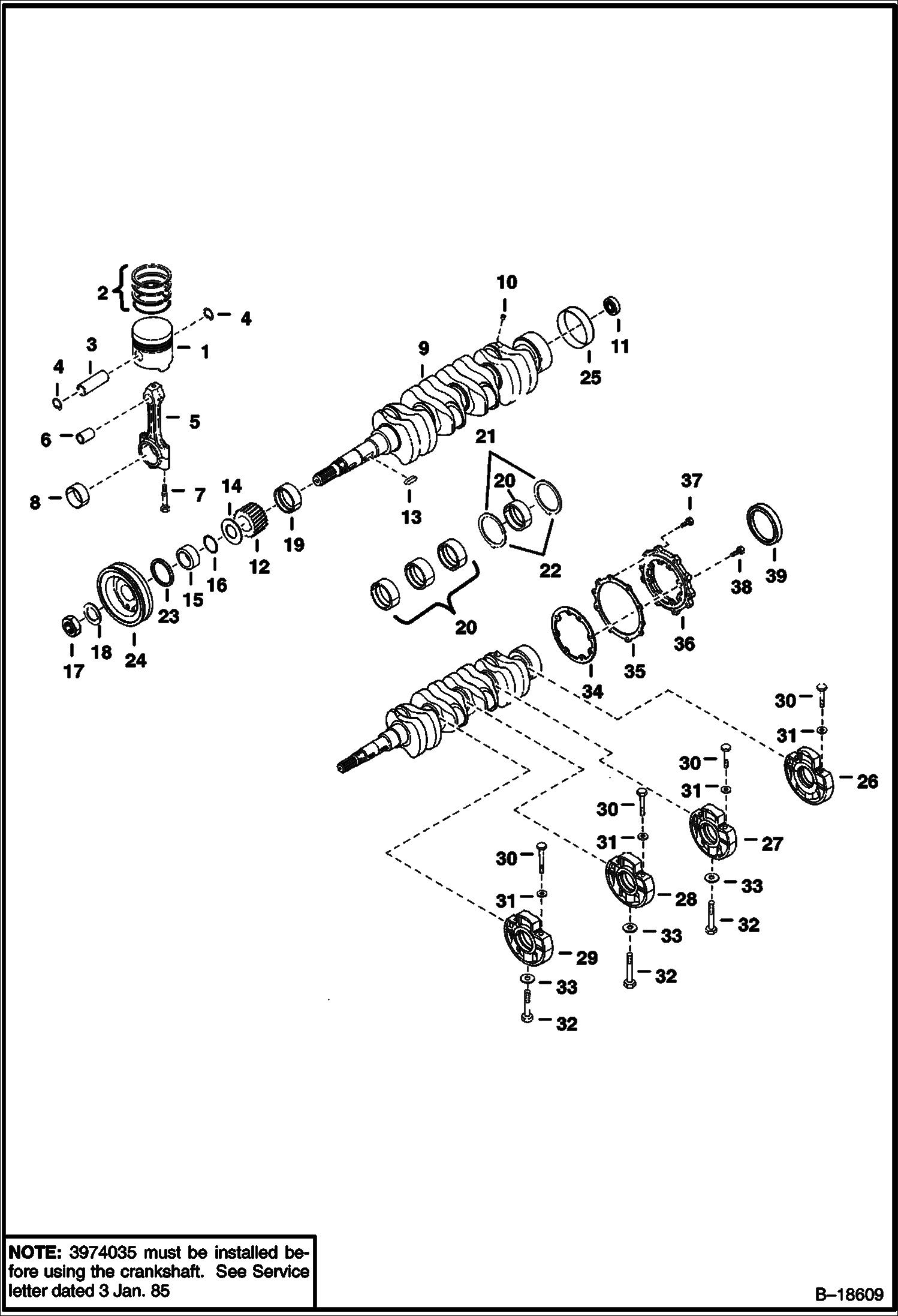 Схема ПОРШНИ И КОЛЕНВАЛ