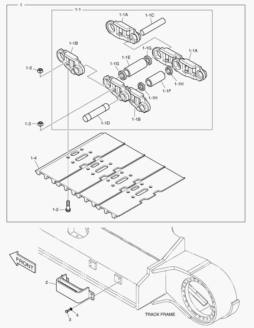 БАШМАК ГУСЕНИЦЫ - 800G(ФИКСИРОВАННАЯ ГУСЕНИЦА)