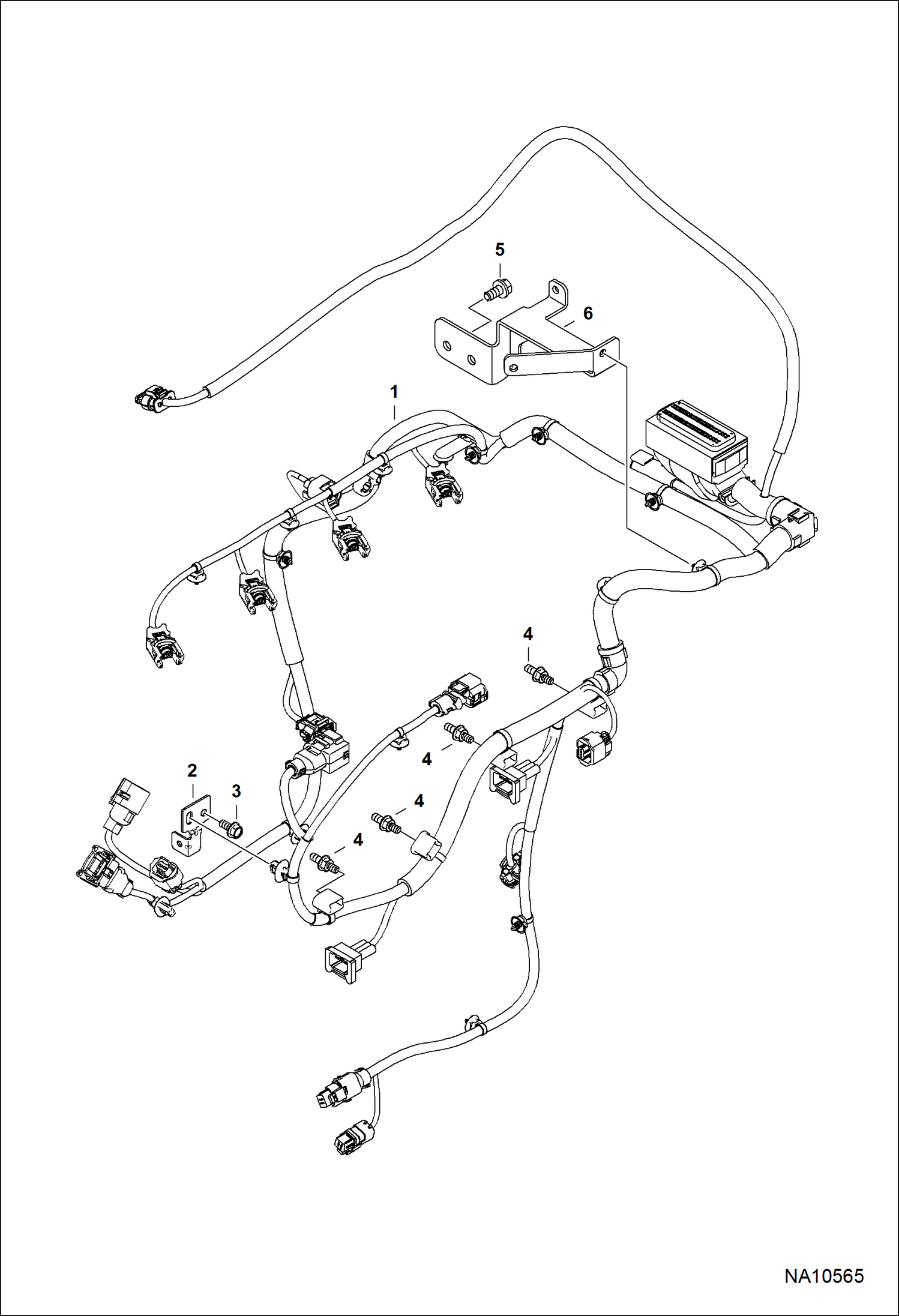 ЭЛЕКТРОСХЕМА ДВИГАТЕЛЯ (ГЛАВНЫЙ ЖГУТ ПРОВОДОВ ДВИГАТЕЛЯ)