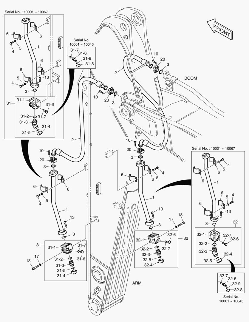 6240 ARM PIPING - ONE & TWO WAY(ARM 3.2m)
