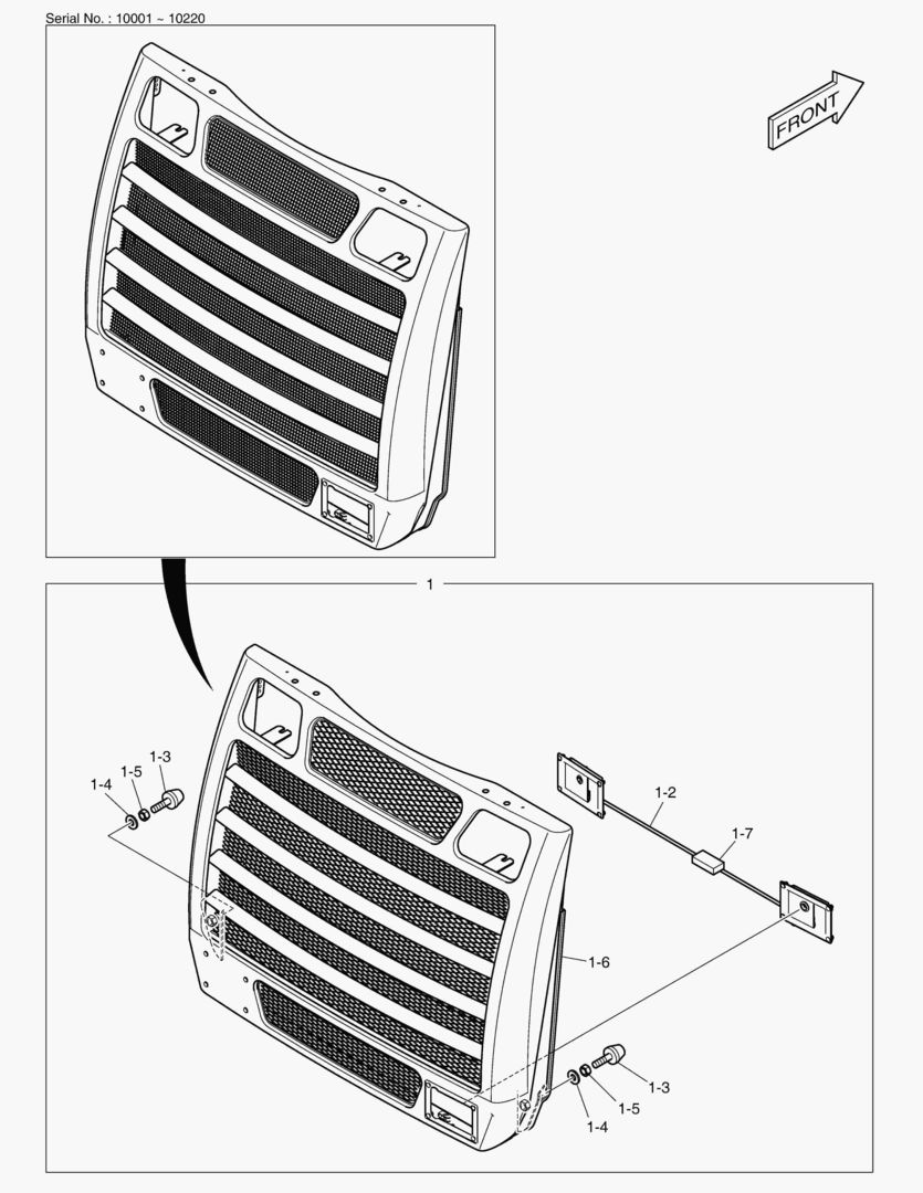 РЕШЕТКА РАДИАТОРА В СБОРЕ