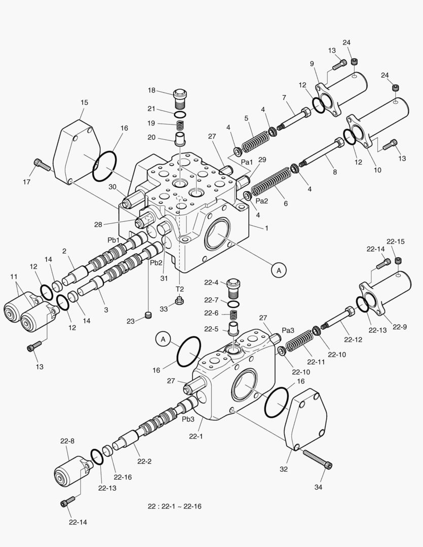 3445 CONTROL VALVE - 3SPOOL [3136~]