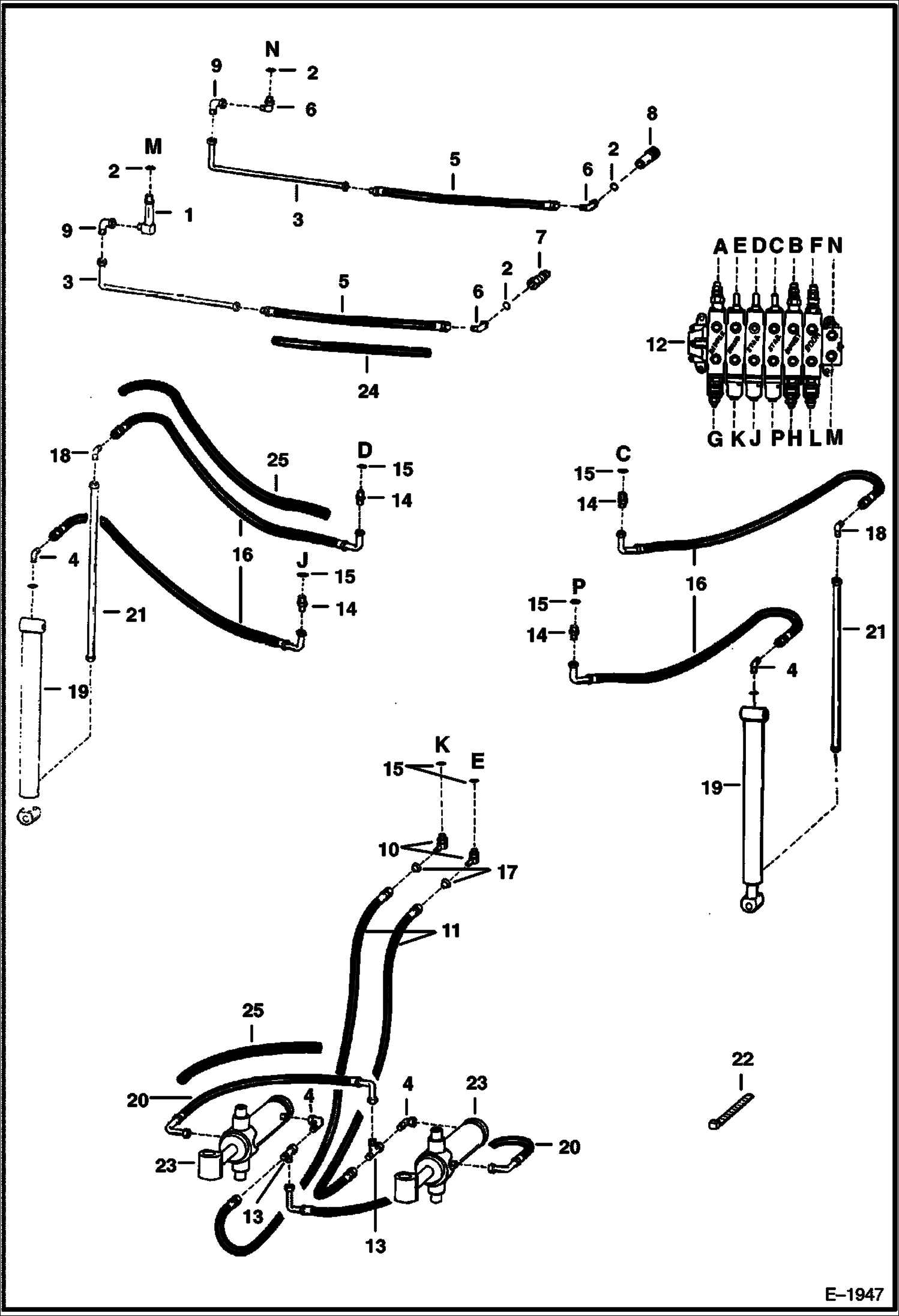 ОСНОВНАЯ РАМА ГИДРОСИСТЕМЫ 928S