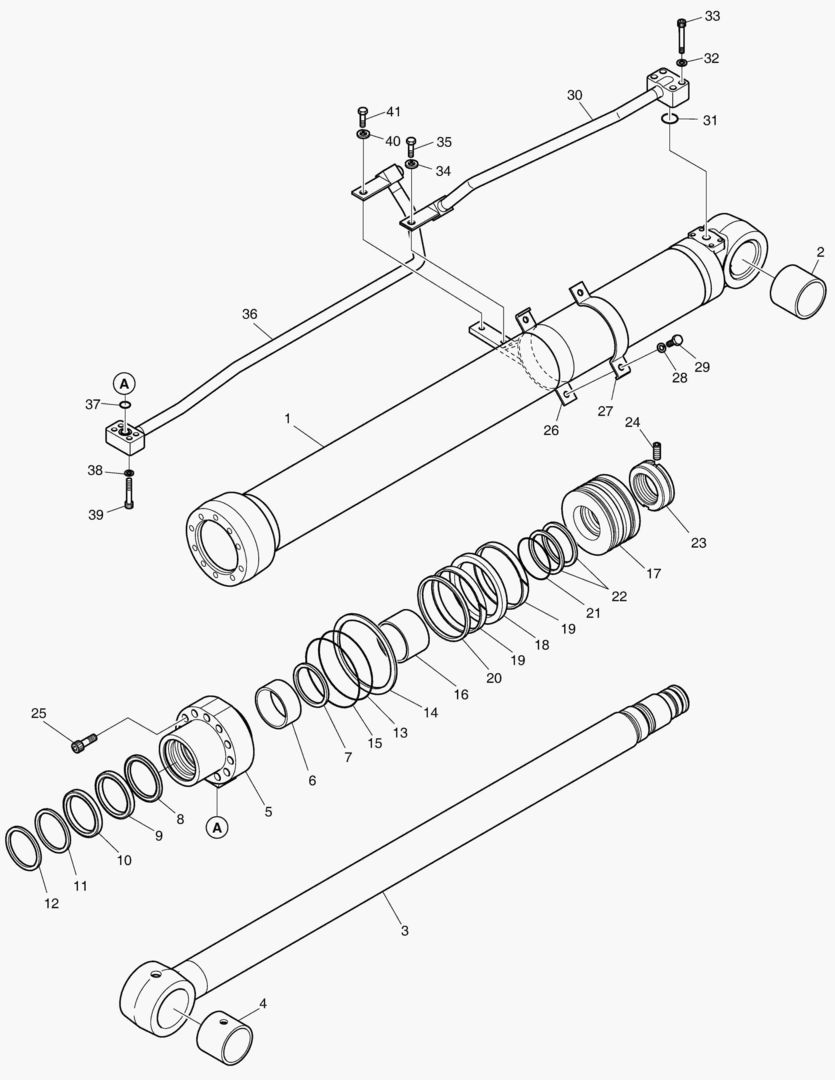 ЦИЛИНДР СТРЕЛЫ-ЛЕВОСТОРОННИЙ