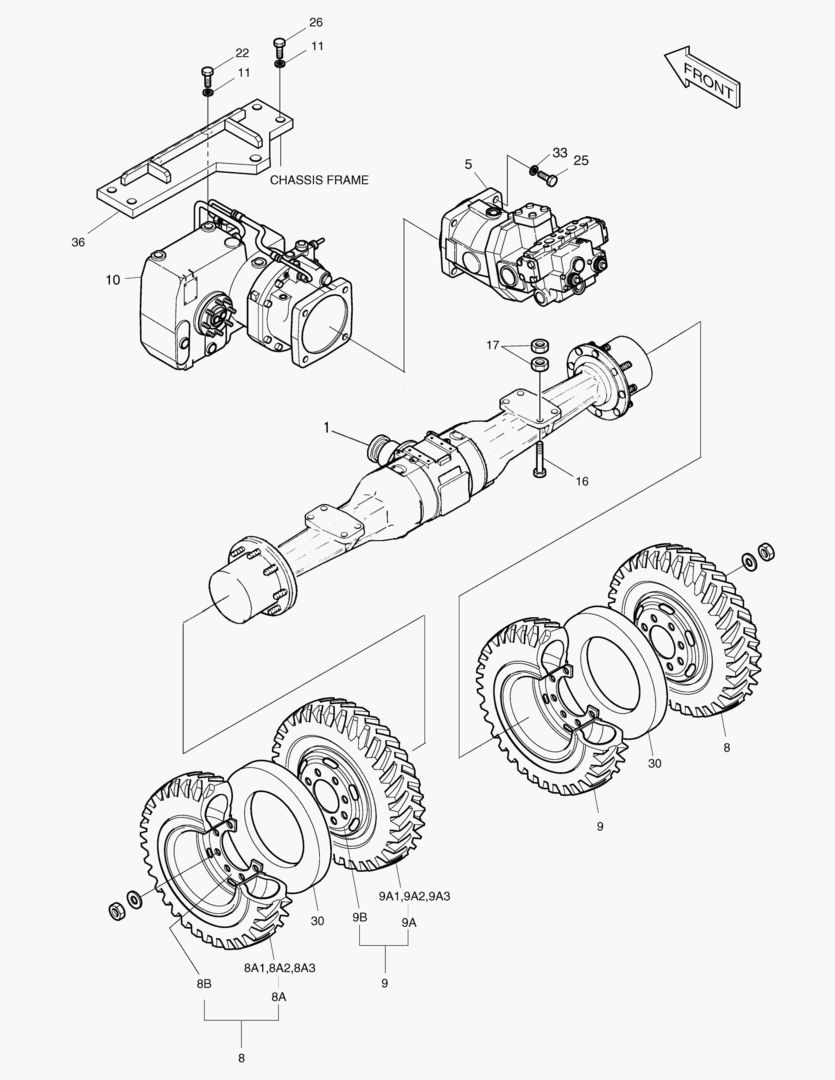 Спецтехника 2115 POWER TRAIN(2)-REAR AXLE [1147~] - главное фото