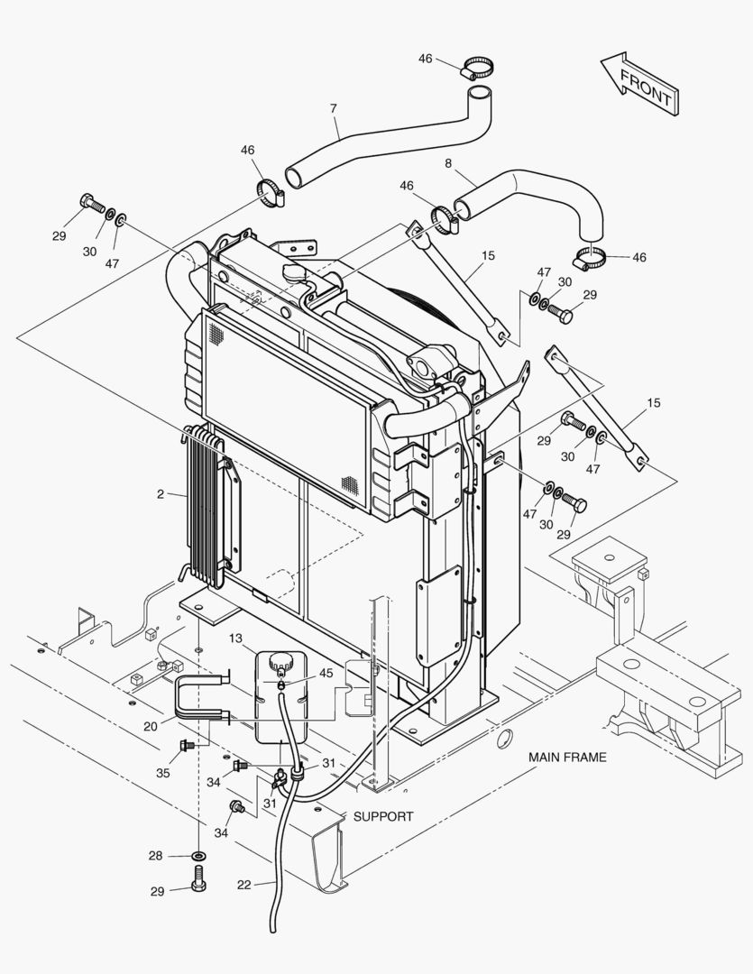 ОПОРТНЫЙ УЗЕЛ РАДИАТОРА