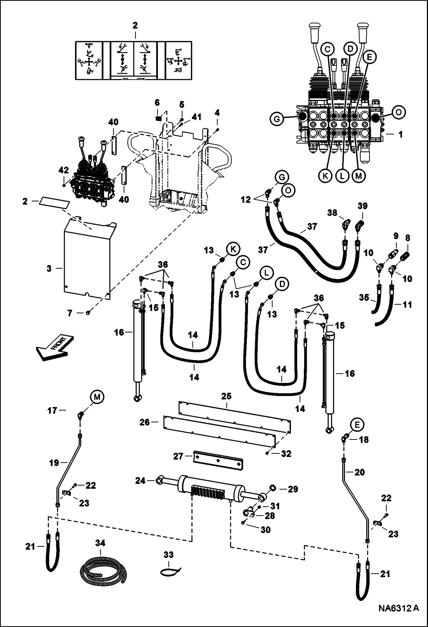 ЭКСКАВАТОР-ПОГРУЗЧИК (ГИДРАВЛИКА ОСНОВНОЙ РАМЫ) (С 5 СЕКЦИЯМИ) (709 A54M)