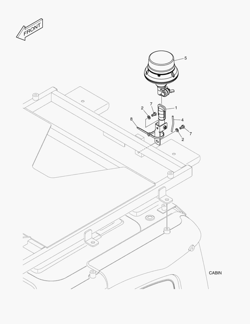 7610 ROTATING BEACON WITH 6 LAMP(FOGS & ROPS)